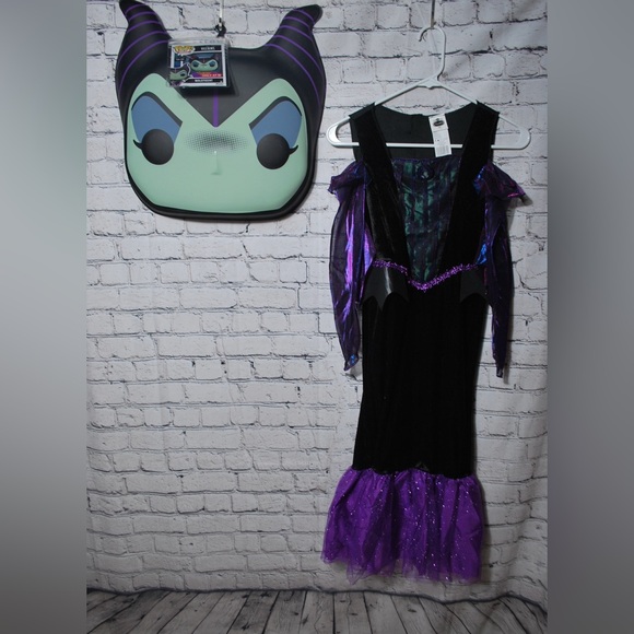 Disney Maleficent Funko Pop! Masks Mask Girls Villains Dress Size 7/8 bundle New - Picture 2 of 11